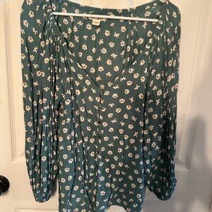 Billabong Teal Floral Fabric